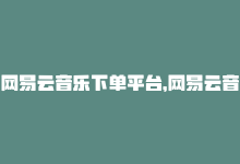 网易云音乐下单平台，网易云音乐推出低价自助下单业务，激发用户新玩法-商城24小时自助下单