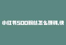 小红书500粉丝怎么赚钱，快速获得500位小红书粉丝-商城24小时自助下单