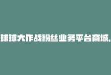 球球大作战粉丝业务平台商城，球球大作战商城助力粉丝-商城24小时自助下单