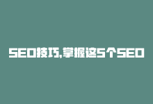 SEO技巧，掌握这5个SEO技巧，让你的网站排名飞速提升 – 5个神技让你轻松提升网站排名-商城24小时自助下单