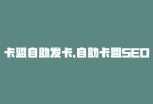 卡盟自助发卡，自助卡盟SEO优化技巧-商城24小时自助下单