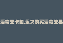 爱奇艺卡包，永久购买爱奇艺会员，最优秀卡盟推荐-商城24小时自助下单