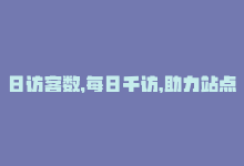 日访客数，每日千访，助力站点：访客软件-商城24小时自助下单