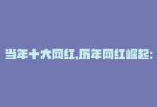 当年十大网红，历年网红崛起：不可错过的明星之路-商城24小时自助下单