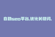 自助seo平台,优化关键词,提升排名怎么做，自助SEO平台，优化关键词，提升排名-商城24小时自助下单