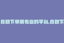 自助下单最专业的平台，自助下单软件让dy业务更方便-商城24小时自助下单