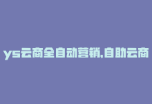 ys云商全自动营销，自助云商城SEO优化-商城24小时自助下单