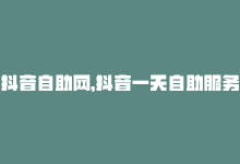 抖音自助网，抖音一天自助服务平台。-商城24小时自助下单