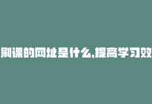 刷课的网址是什么，提高学习效率？这6个刷课网站推荐！-商城24小时自助下单