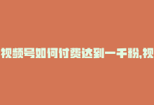 视频号如何付费达到一千粉，视频号1000粉丝购买,**关于视频号粉丝购买：如何合理增加视频号粉丝数至一千？**!-商城24小时自助下单