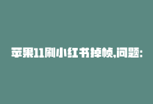 苹果11刷小红书掉帧,问题：我在使用苹果11刷小红书时遇到掉帧的情况，该如何解决？!-商城24小时自助下单