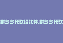 拼多多代砍价软件，拼多多代砍软件助力省钱-商城24小时自助下单